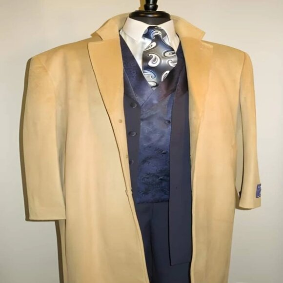 Mens Overcoat - Topcoat For Men - Winter Fabric- Three buttons Ankle length Wool